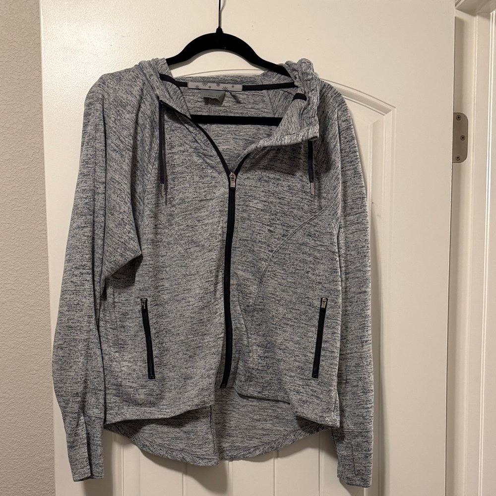 Athleta Heathered Gray Women's Zip-Up Hoodie